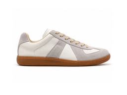 Ivory Suede Court Trainer