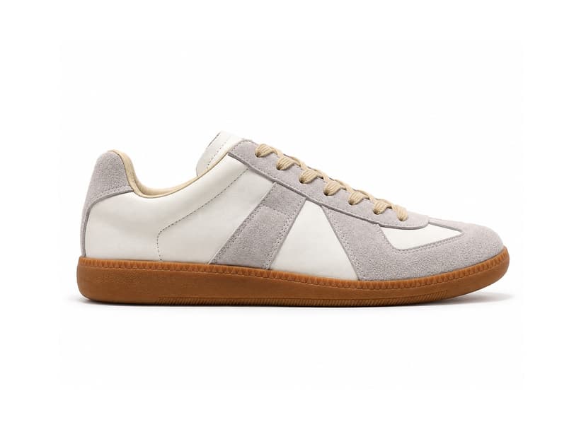 GT-02 · Ivory Suede Court Trainer