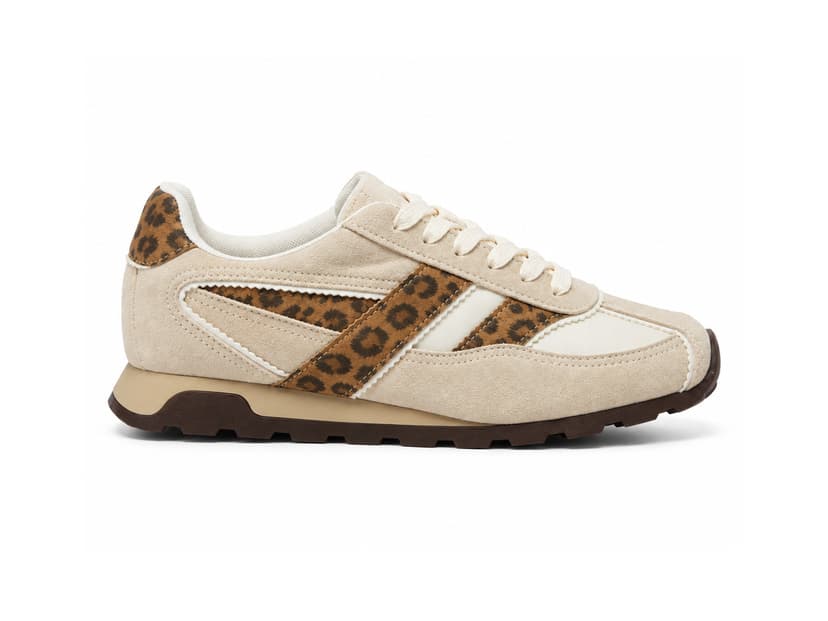 LP-03 · Sand Leopard Retro Trainer